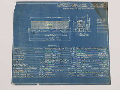 Pennsylvania PRR stock car blueprint 1930