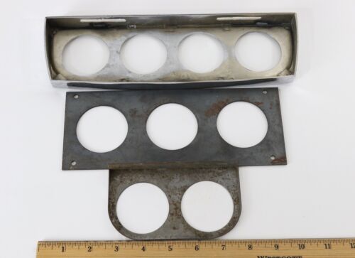 Lot Of 3 Vintage Metal Gauge Housing Frames 11" 9" 5.25"