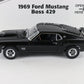 1969 Ford Mustang Boss 429 Black Danbury Mint 1:24 Diecast Model Car