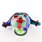 Italian Murano Glass Face Sculpture Art Bust Green Blue Red 10.5” 26cm