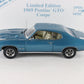 1969 Pontiac GTO Coupe Light Blue Danbury Mint 1:24 Diecast Model 680