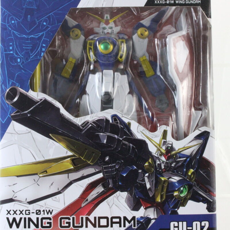 Wing Gundam XXXG-01W Gu-02 Robot Action Figure Bandai Blue Fin