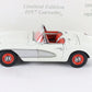 1957 Chevy Corvette Roadster White Black Limited Danbury Mint 1:24 Diecast #912