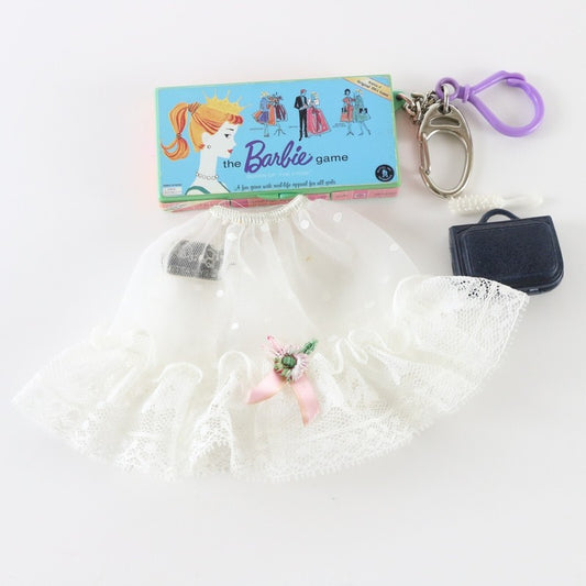 Lot Of 4 Barbie Ruffles 'n Lace, Game Purse Brush Dress 1960s-90s Accessories
