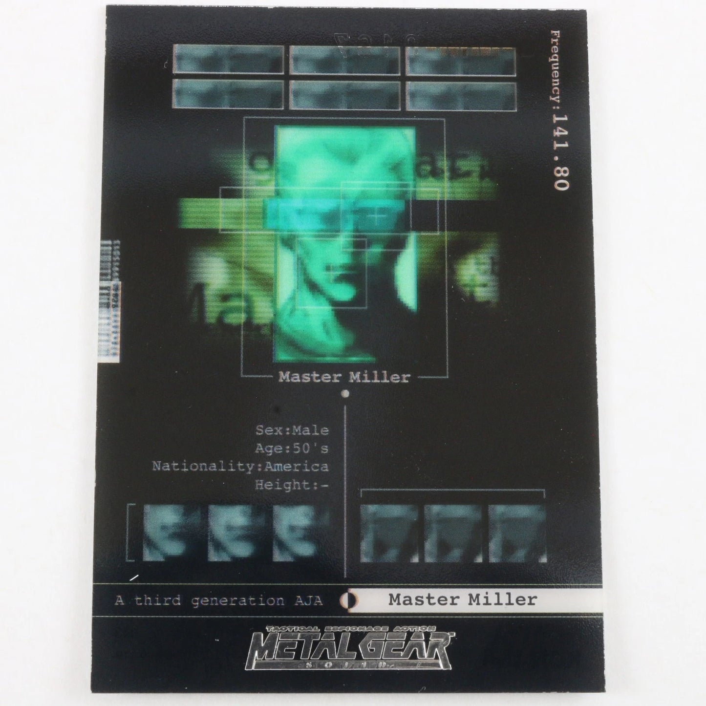 Metal Gear Solid Plastic Trading Card Master Miller Co-MM 0167 Konami Silver