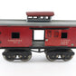Ives Prewar O 67 Caboose Operating Door Red Tinplate Metal Train Car