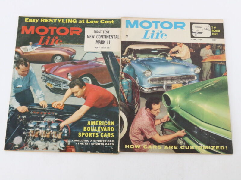 Lot Of 7 Motor Life Magazine: February Mar Apr May June July Aug 1956 25c