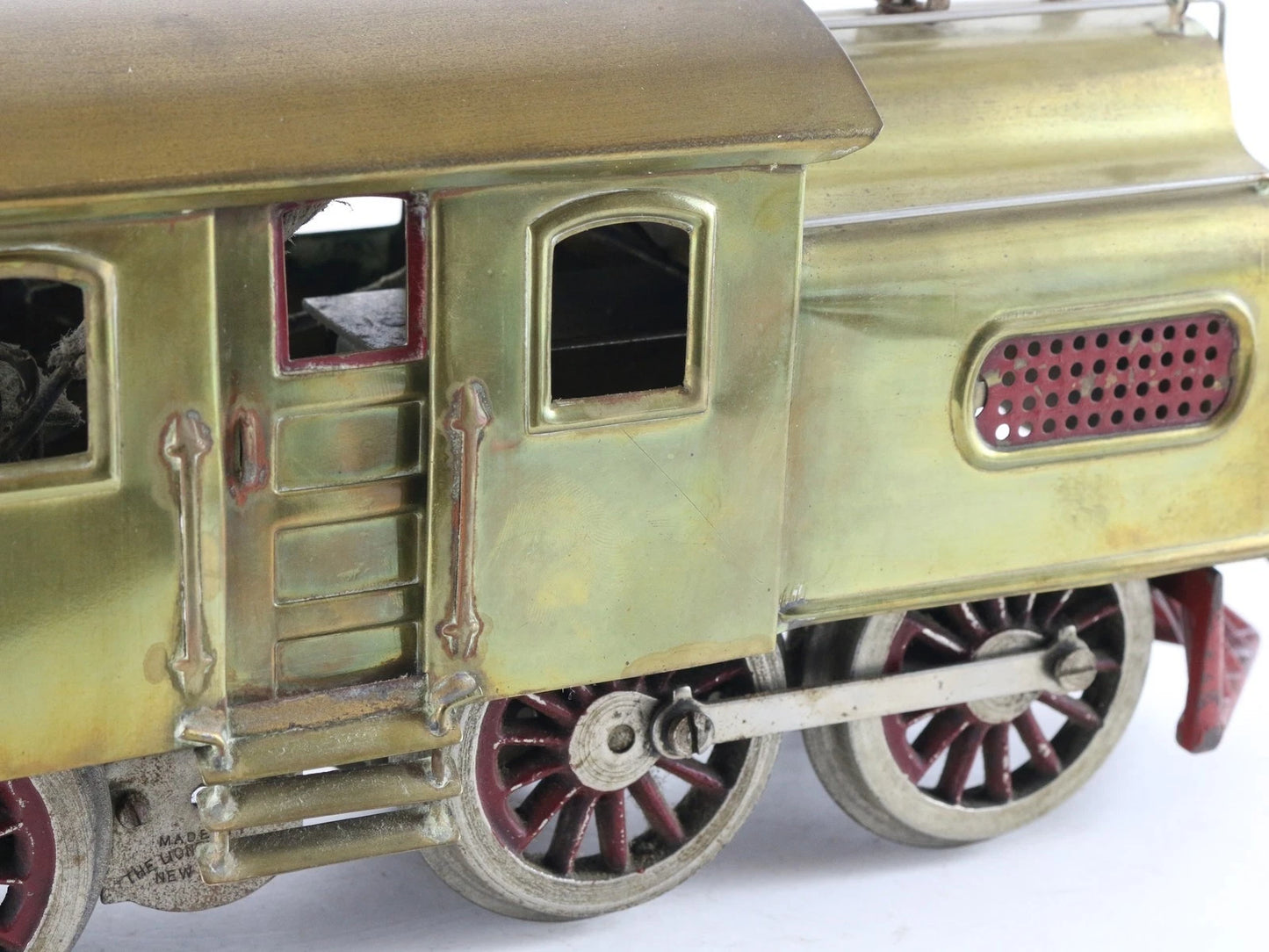 Lionel Prewar Standard Gauge 54 Electric Brass Locomotive Train Car W/ Track