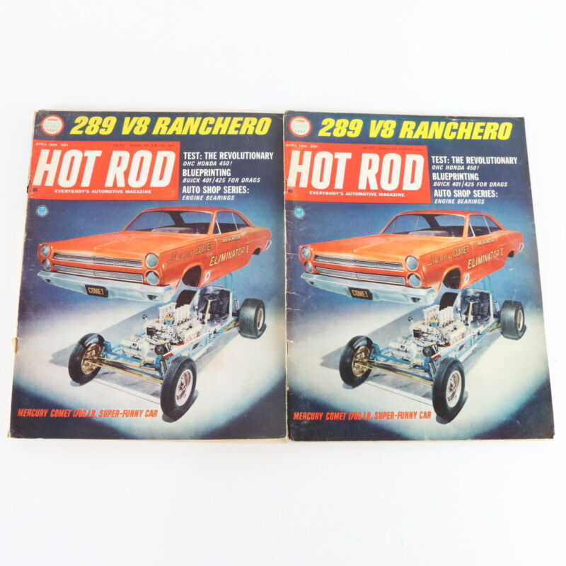 Lot Of 7 Hot Rod 289 V8 Ranchero April 1966 Vintage Car Magazines