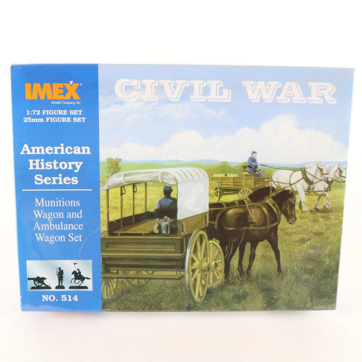 Munitions Wagon & Ambulance Set American History Civil War IMEX 1:72 514 Sealed