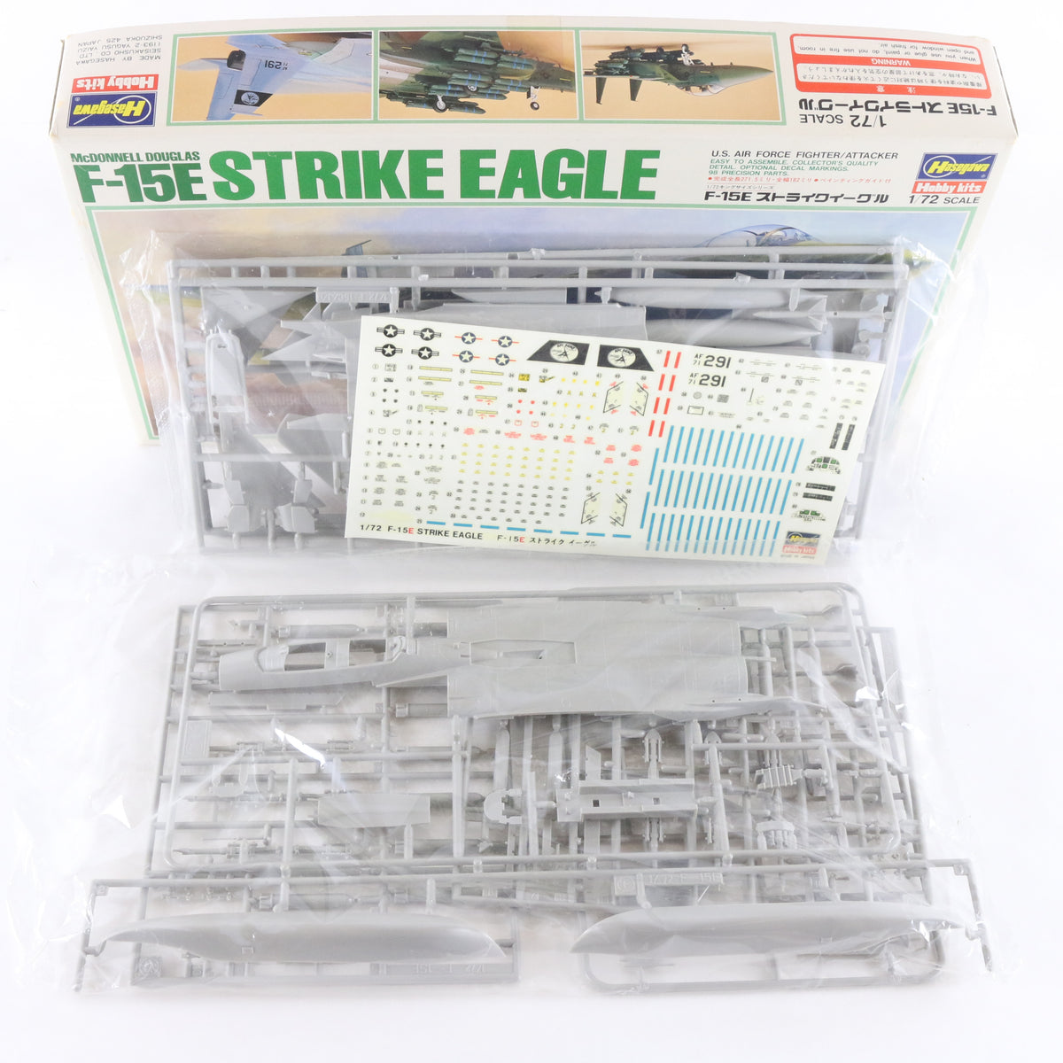 Mcdonnell Douglas F-15E Strike Eagle Fighter Plane Hasegawa 1:72 Model Kit K18