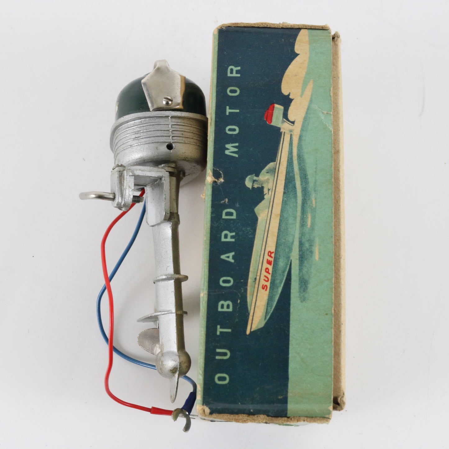 Vintage Super 56 Outboard Boat Motor W/ ORIGINAL Box Japan 4.5"