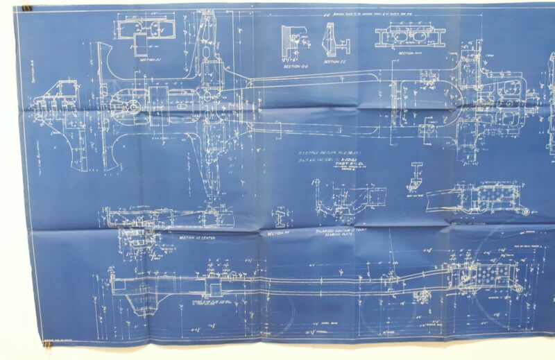 Baltimore & Ohio Locomotives Rear Frame & Cradle Casting 55��� Train Blueprint