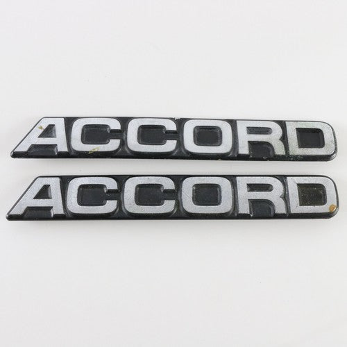 Lot Of 2 1980s Honda Accord Plastic Nameplate Emblem Badge 6.75"