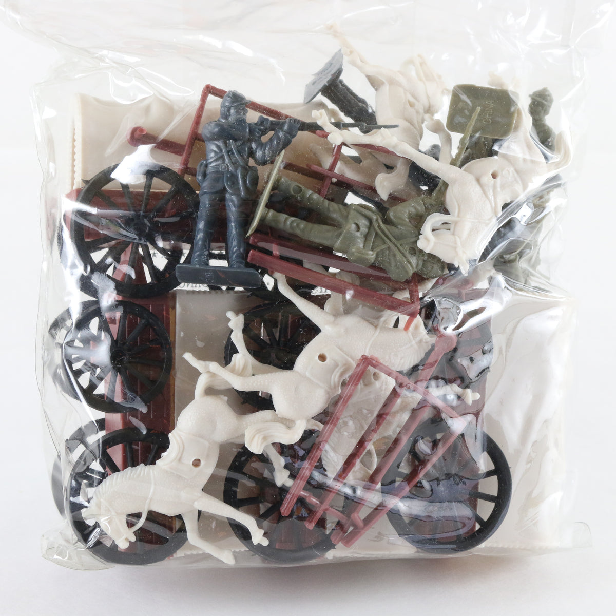Set Of Wagons Soldiers & Horses Civil War Playset Americana Souvenirs 2" Figures