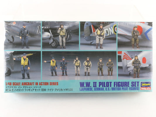 WW2 Pilot Figure Set Japanese German US British Hasegawa 1:48 36007 Sealed