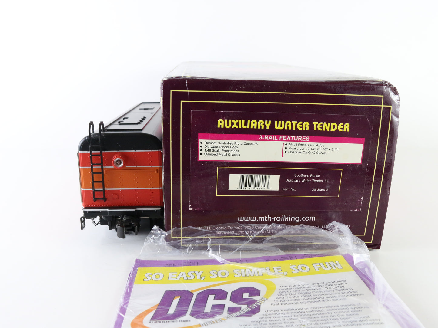 MTH O 20-3060-3 Southern Pacific Daylight GS-4 #4222 Auxiliary Water Tender III