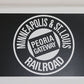 Vintage Phoenix Minneapolis & St Louis Peoria Gateway Road Number Decal 15.5"