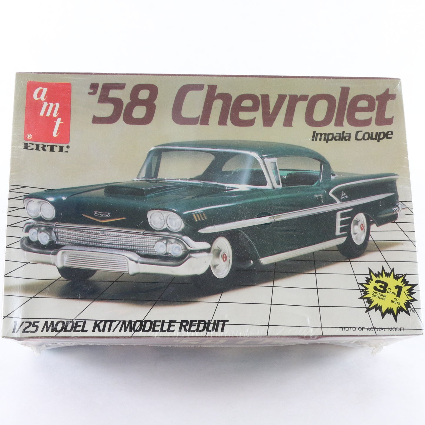 1958 Chevrolet Impala Coupe AMT ERTL 1:25 3 In 1 Plastic Model Kit 6548