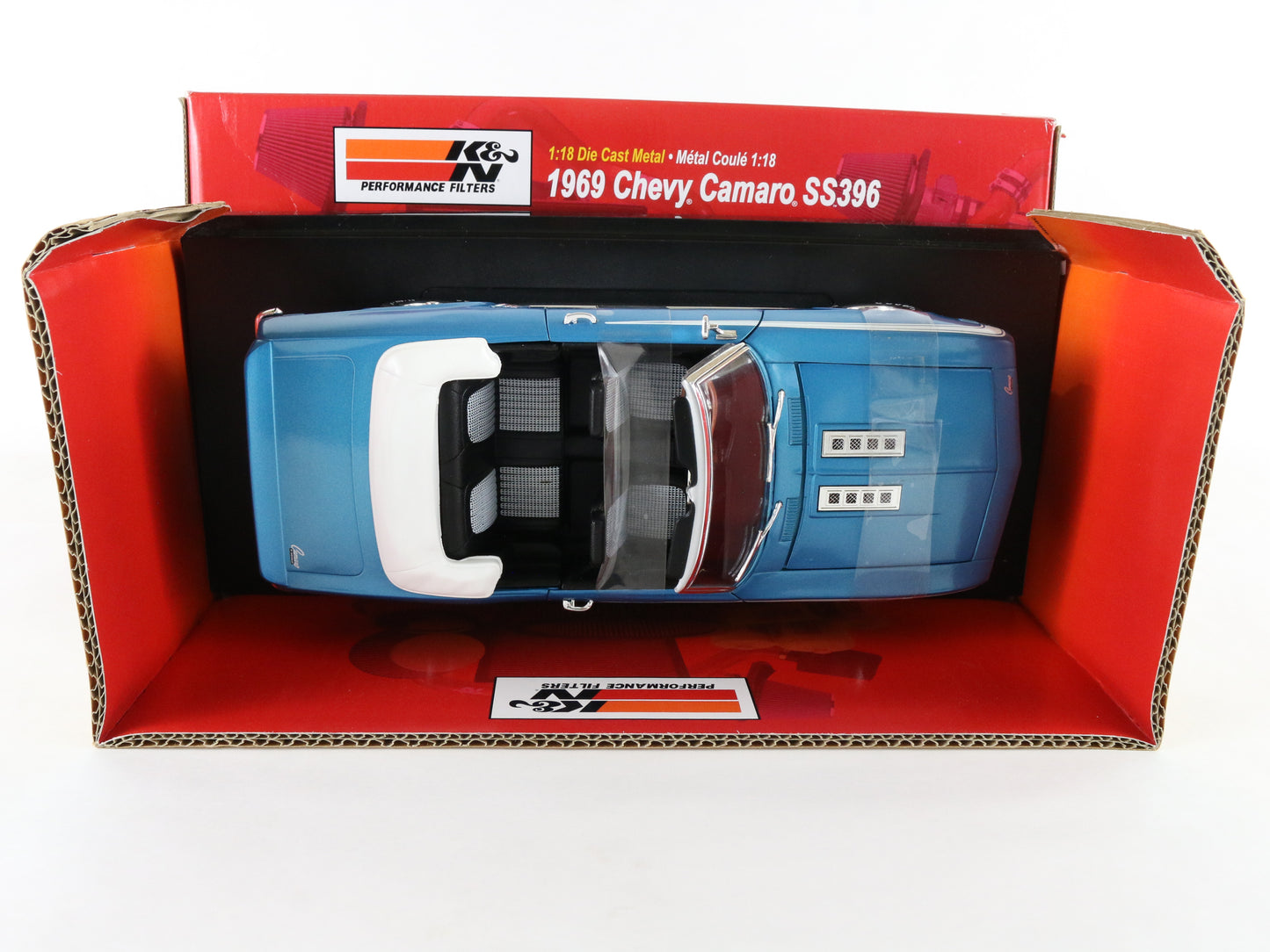 1969 Chevy Camaro Ss396 K&n Blue Convertible American Muscle ERTL 1:18 36996