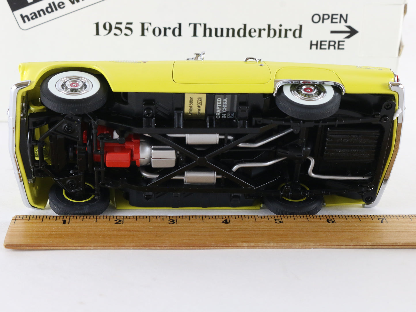 1955 Ford Thunderbird Convertible Yellow Limited Danbury Mint 1:24 Diecast 3726