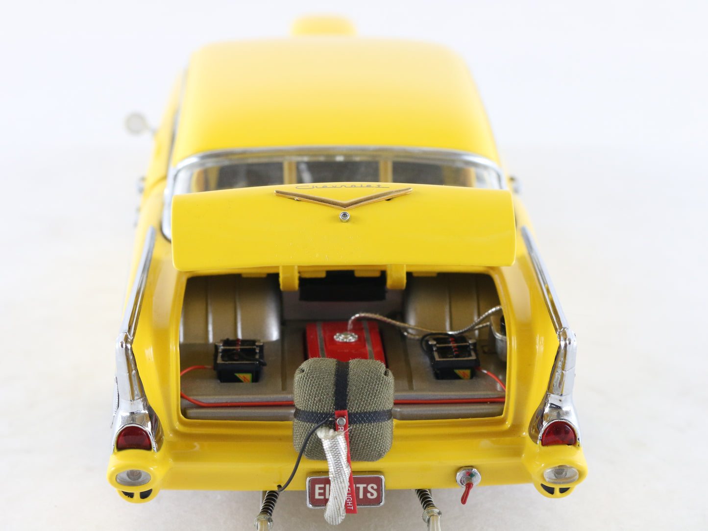 1957 Chevrolet Bel Air Pro Street Hardtop Yellow Danbury Mint 1:24 Model Car
