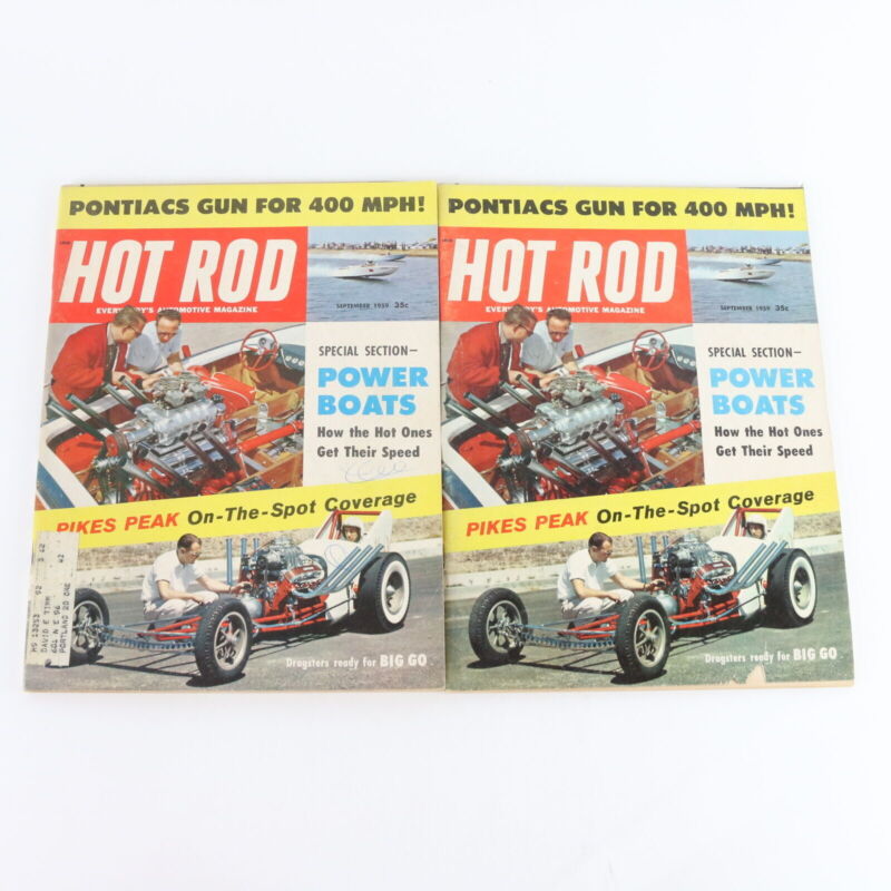 Lot Of 5 Hot Rod September October 1959 Vintage Car Magazines