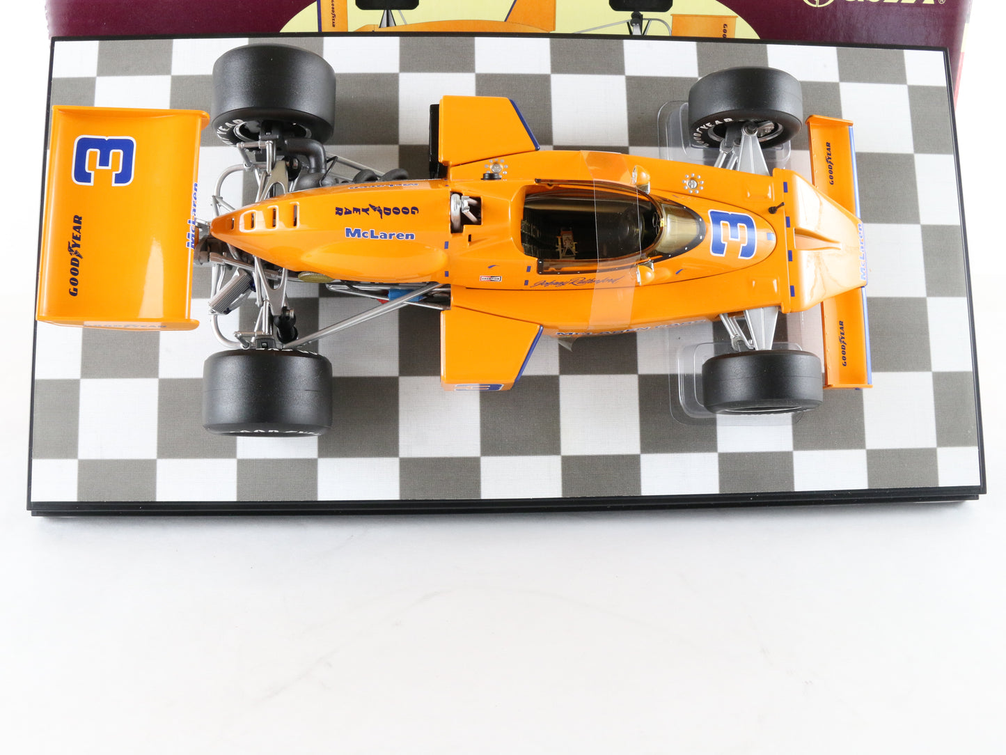 1974 Mclaren M16 #3 Rutherford Indy 500 Orange Carousel 1 1:18 Diecast Model Car