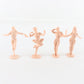 Lot Of 4 Bathing Beauties Peach Burlesque Women Figures Marx 2.5" Figures