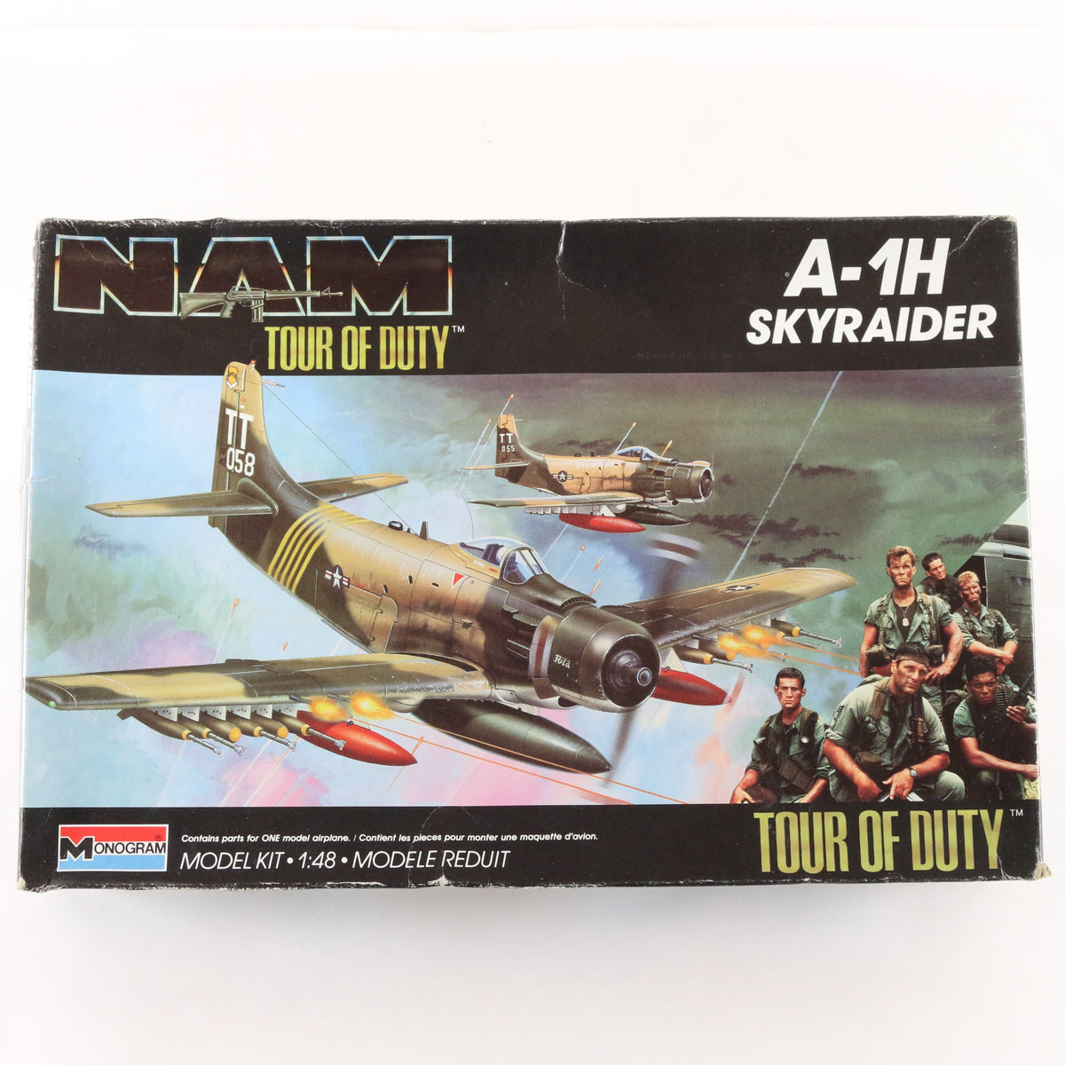 A-1H Skyraider Attack Plane Nam Tour Of Duty Monogram 1:48 Model Kit 5454