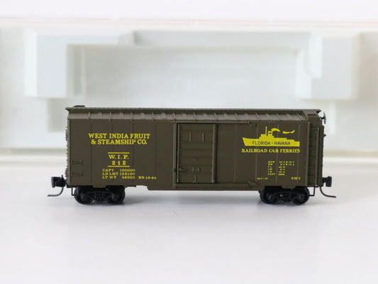 West India Fruit Steamship WIF 212 40' Single Door Boxcar Micro Trains Z