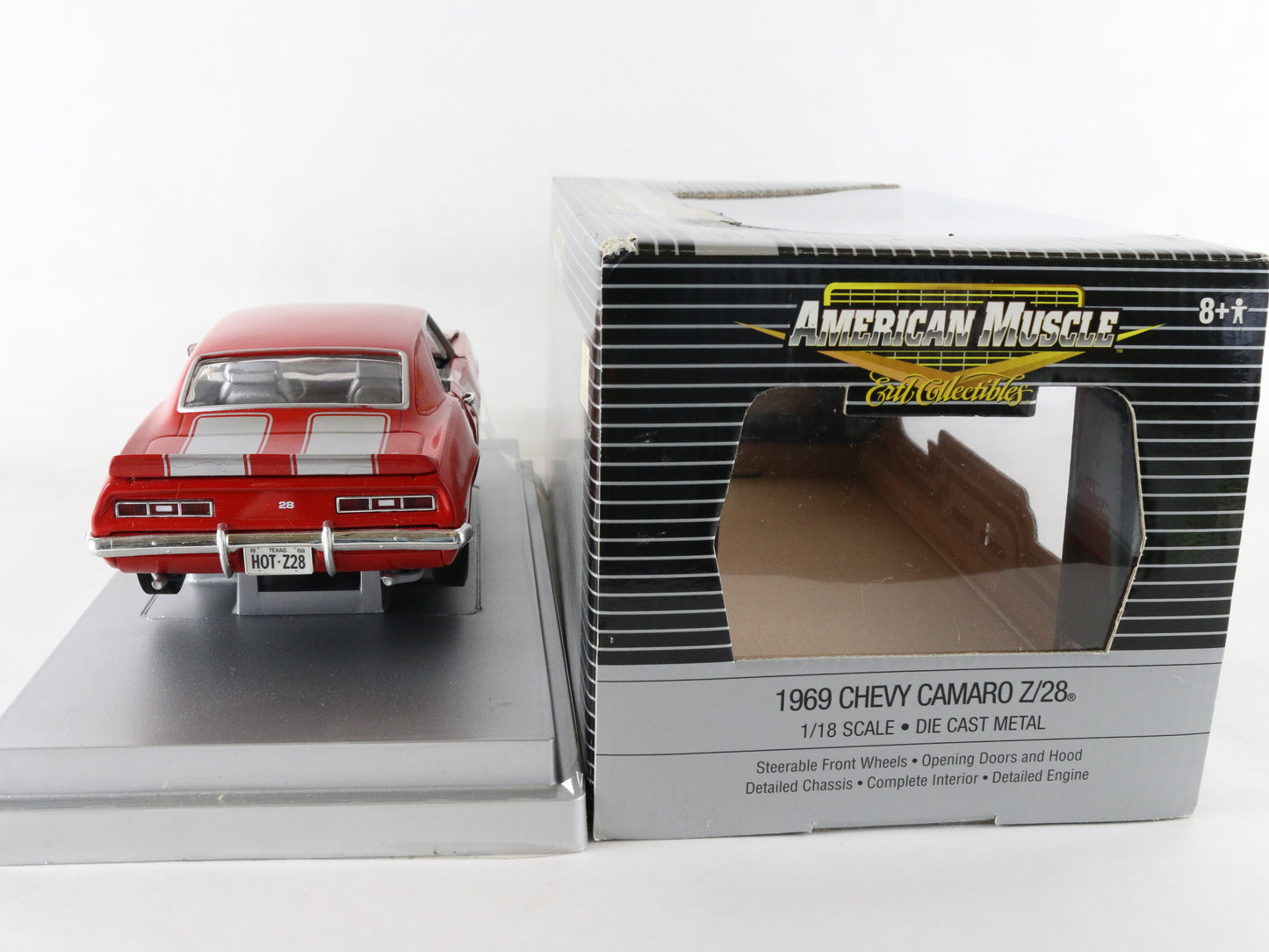 1969 Chevy Camaro Z28 Red American Muscle ERTL 1:18 39282 Damaged LE of 2200