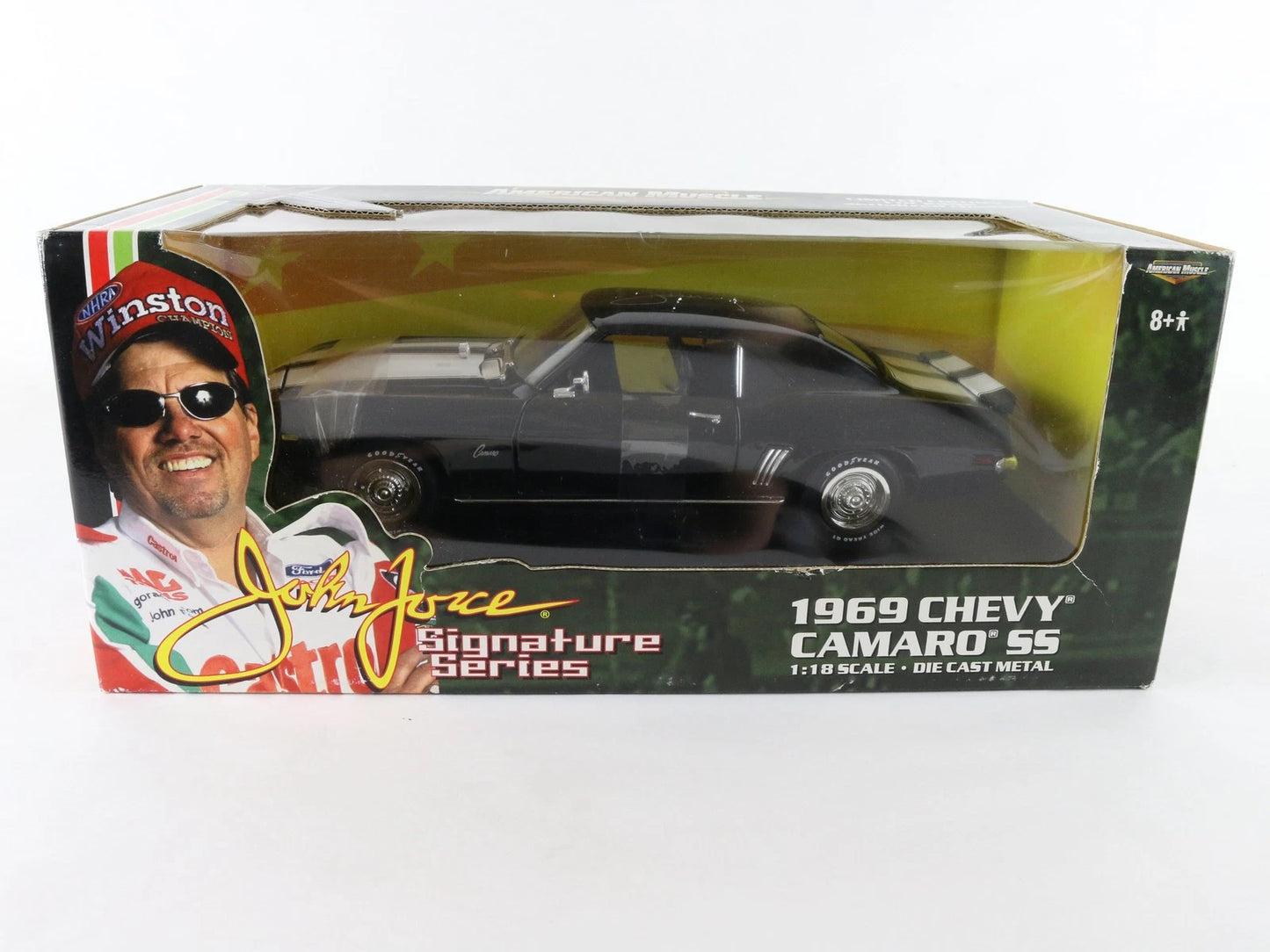 1969 Chevy Camaro SS Black John Force Signed American Muscle ERTL 1:18 1 Of 2496