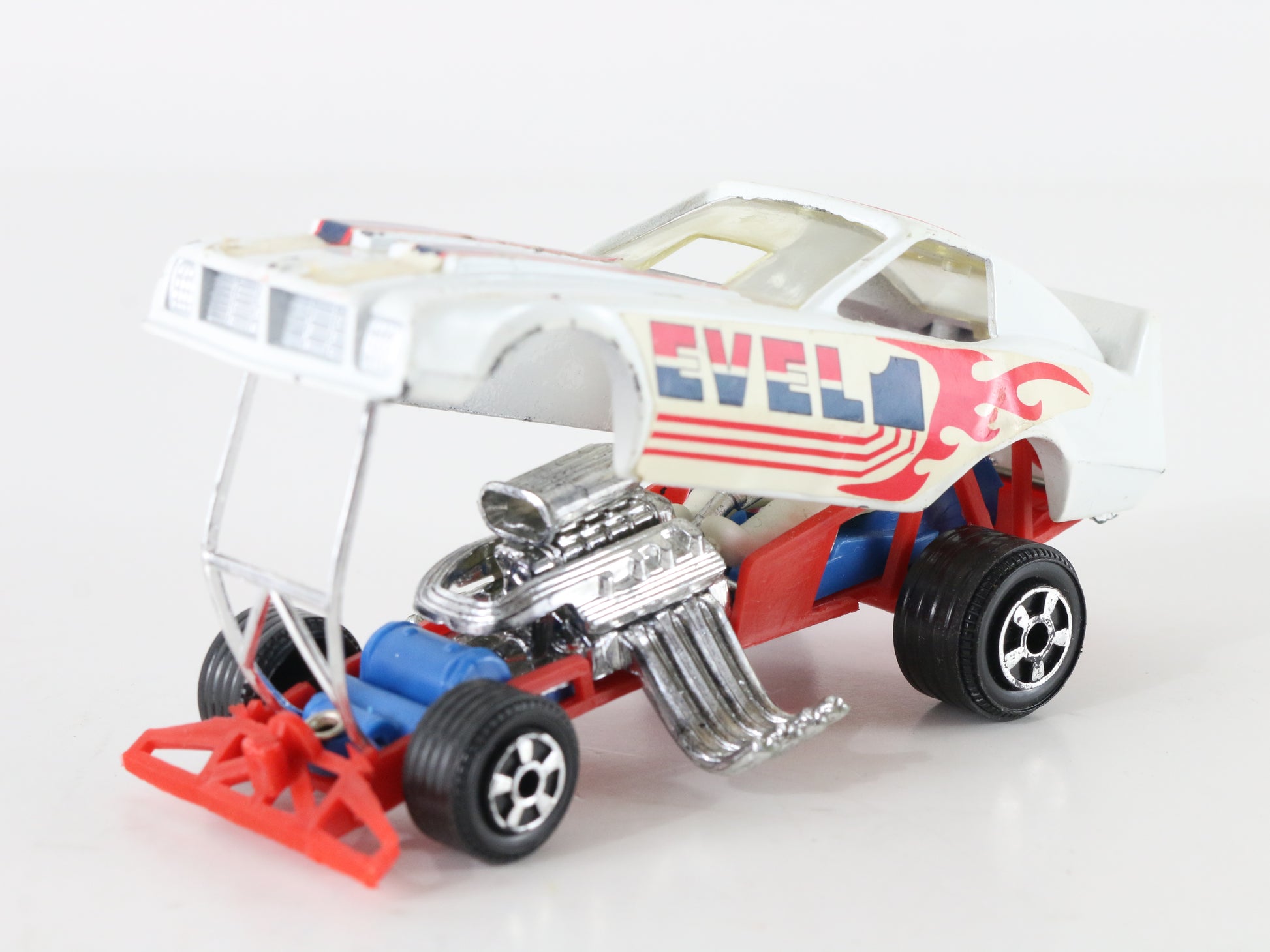 Vintage 1976 Evel Knievel Diecast Funny Car Ideal Toys 4.5"