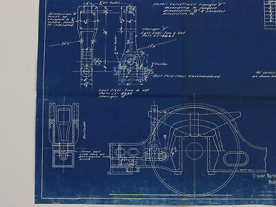 Santa Fe Trailer Spring Hanger Rear Train Blueprint 151 106 Aug 31 1928 20.25"