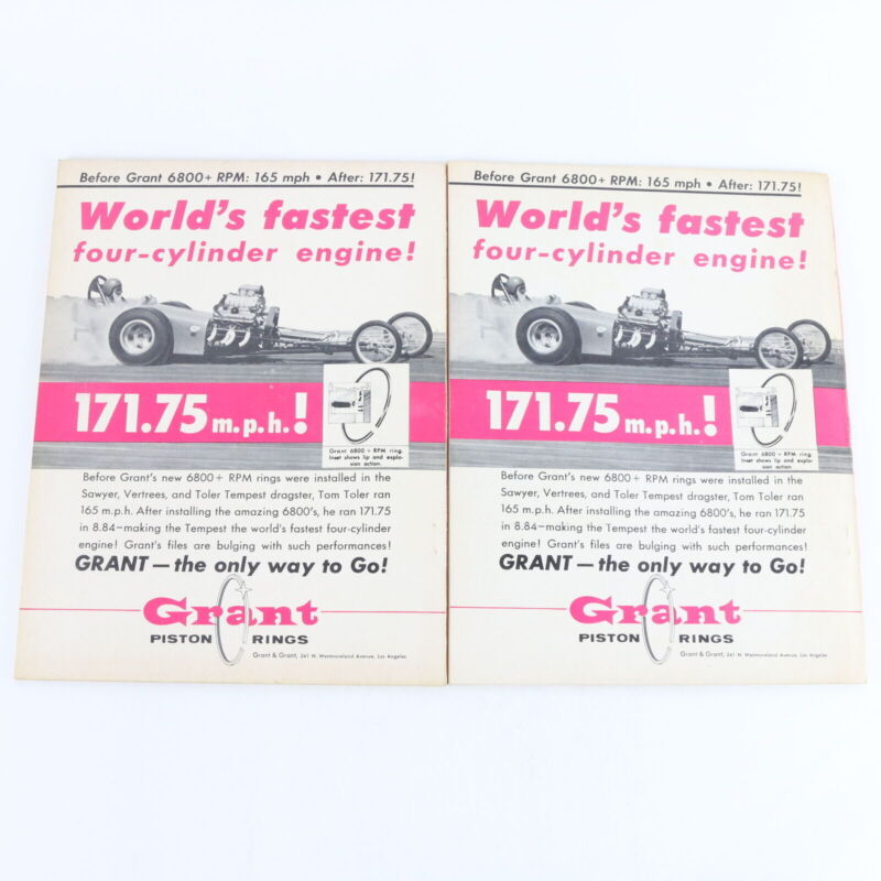 Lot Of 5 Popular Hot Rodding January & February 1965 Vintage Car Magazines