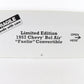 1957 Chevy Bel Air Fuelie Convertible Silver Danbury Mint 1:24 4936/5000 LIMITED