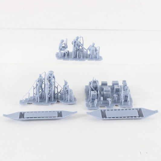 Set Of 6 Vietnam Vietcong Soldiers & Boats W/ Cargo Peddinghaus 1:72 3D Printed