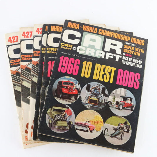 Lot Of 6 Car Craft January & February 1967 Vintage Car Magazines