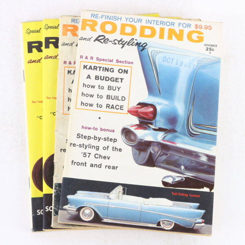 Lot Of 4 Rodding & Re-styling Nov & Dec 1959 Vintage Car Magazines