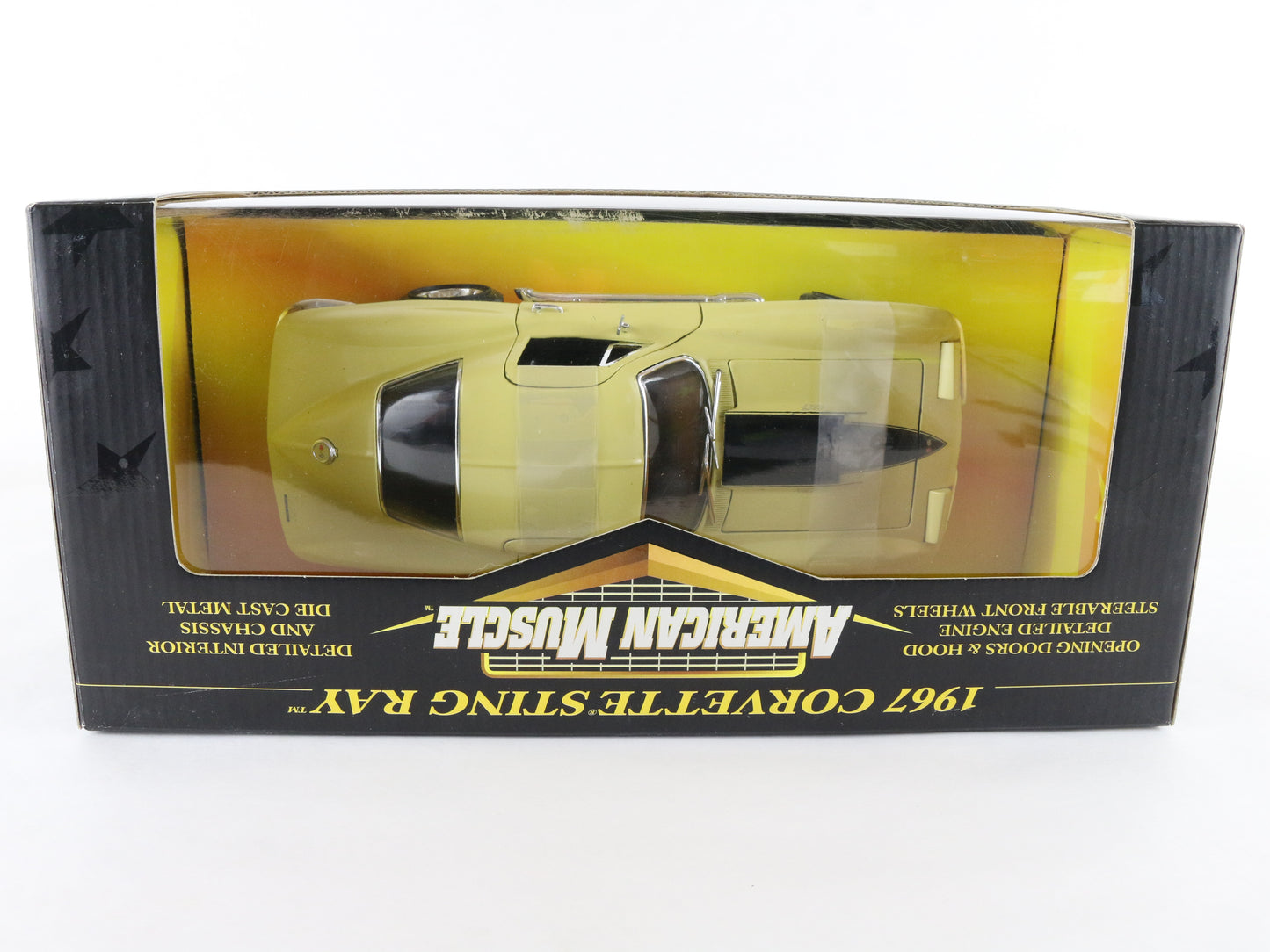 1967 Chevy Corvette Sting Ray Yellow American Muscle ERTL 1:18 Diecast 32273