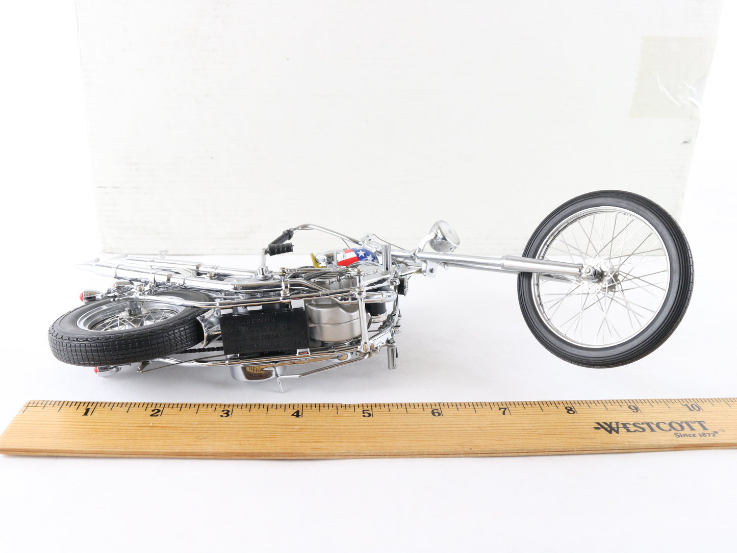 Easy Rider Chopper Red White Blue Cpt America Franklin Mint 1:10 B11WL73 w/ Box
