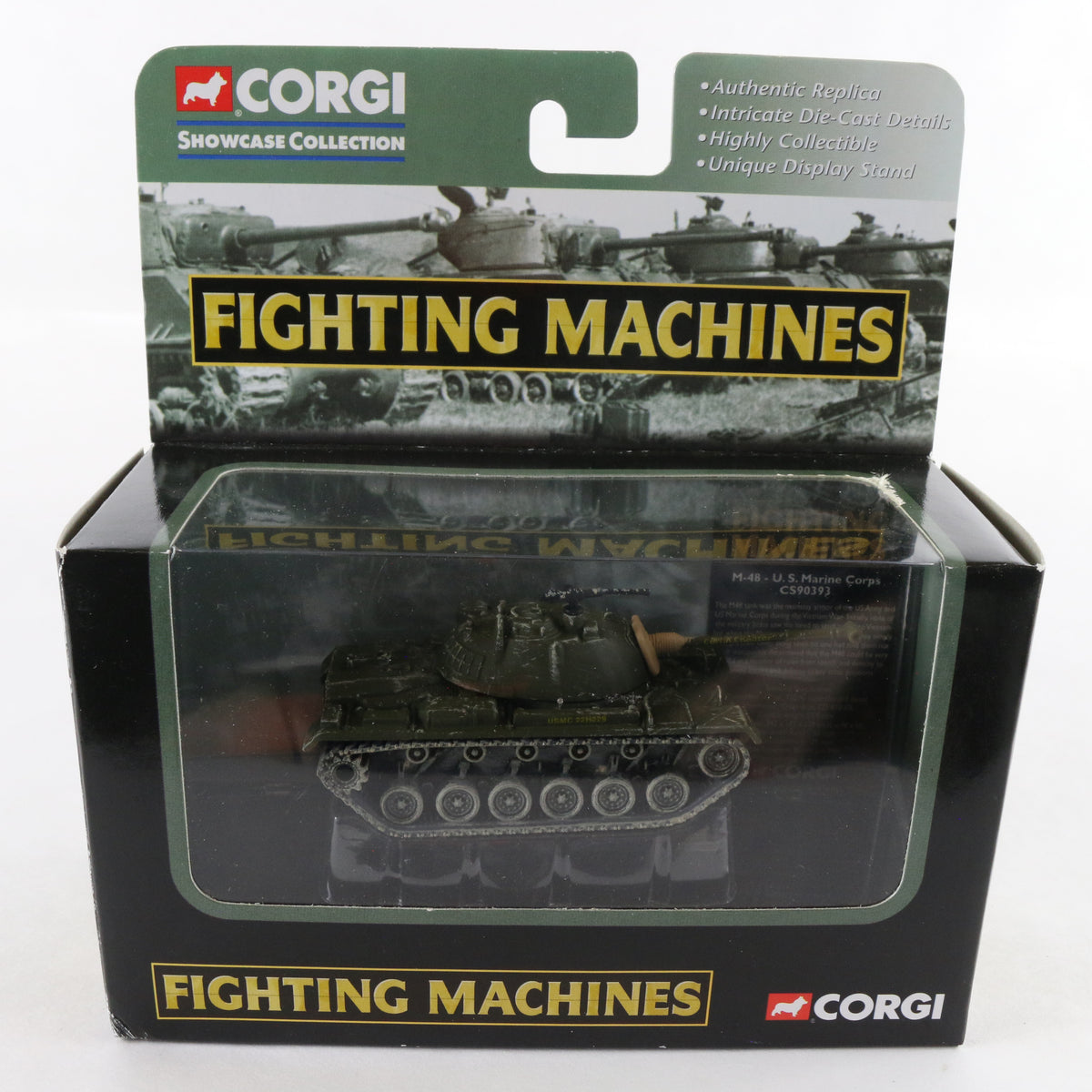 M-48 Tank US Marine Corps Fighting Machines Corgi CS90393 Metal Military Vehicle
