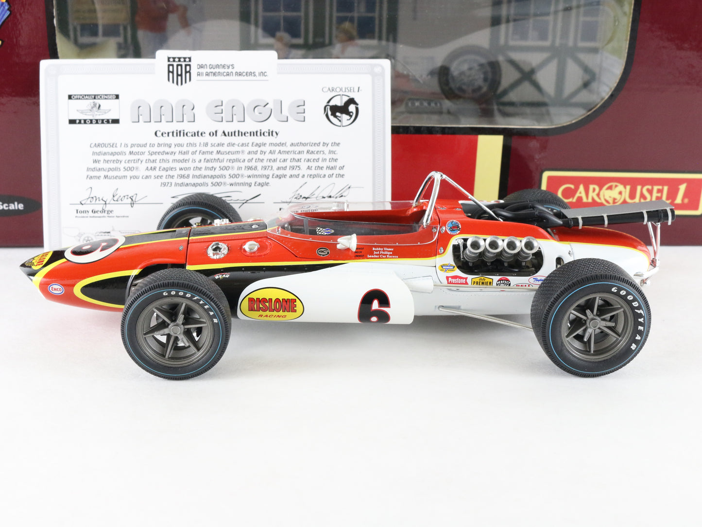 1967 AAR Eagle Indianapolis 500 #6 Unser Rislone Carousel 1 1:18 Metal Model Car
