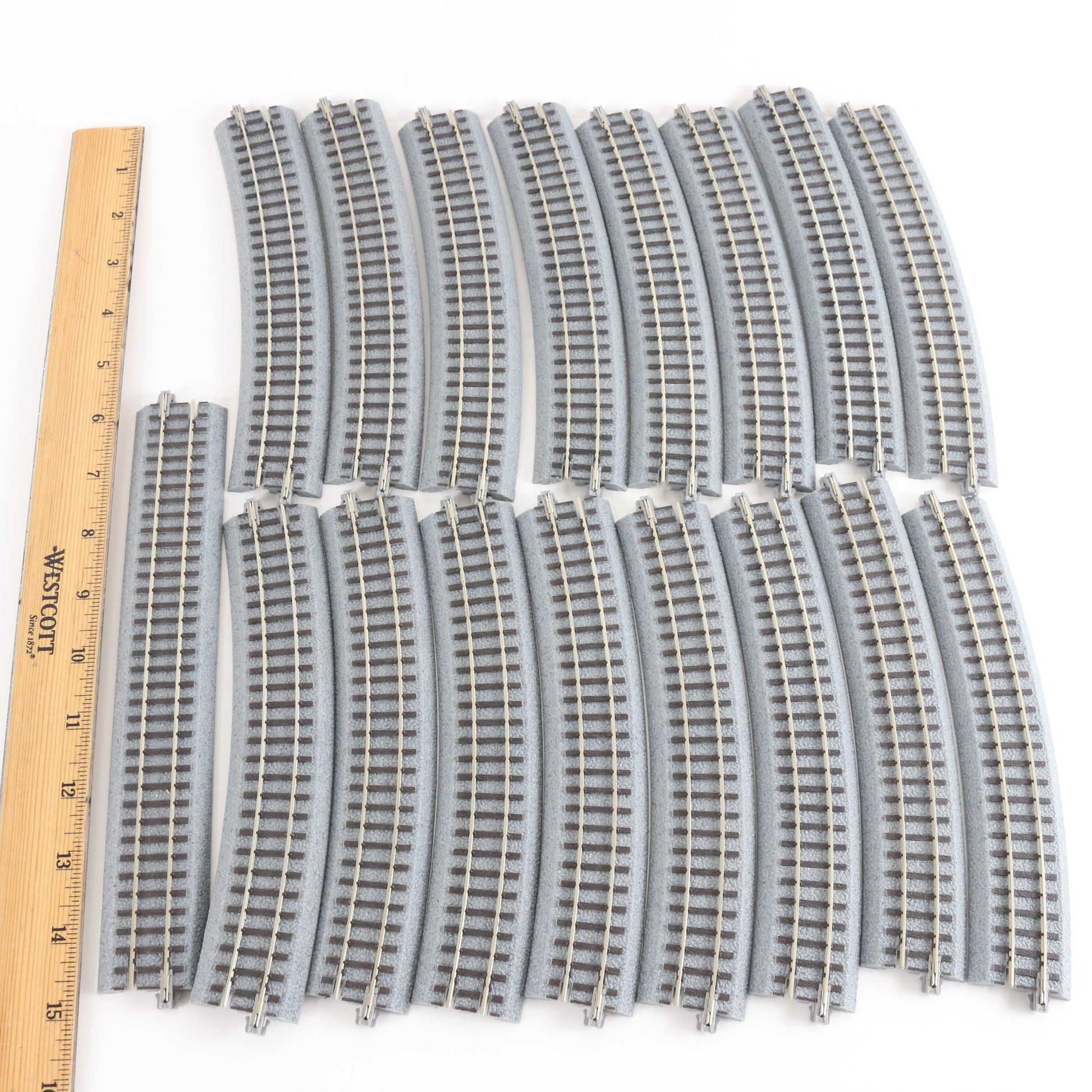 Lot Of 17 Blackstone 480mm Radius Curved & 228mm Snap Track HO BS228 BR480 track expansion set for HO model layout