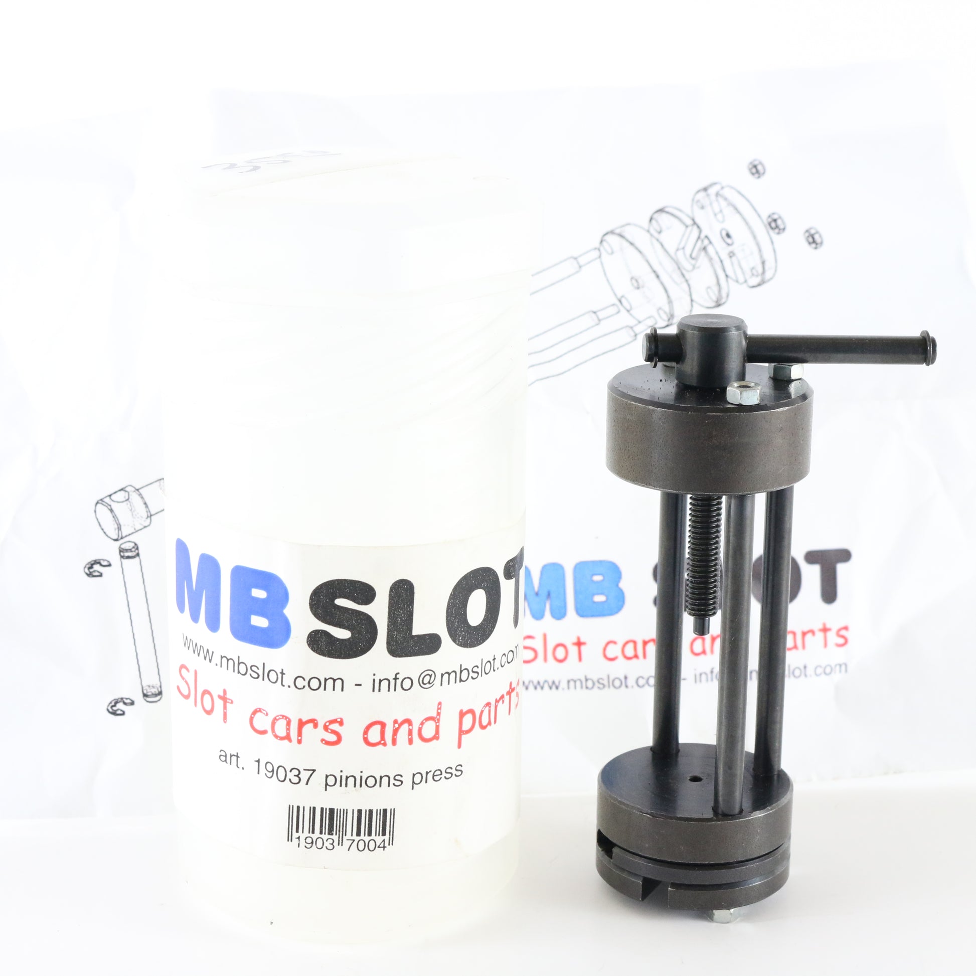 MB Slot pinions press slot car tool