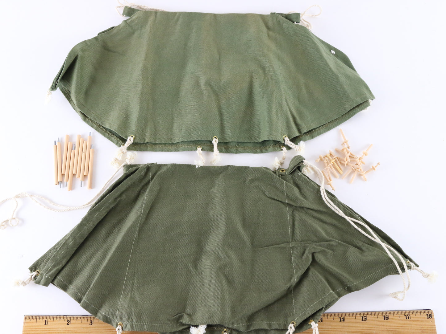 Lot Of 2 1964 Hasbro Gi Joe Bivouac Tents W/ Poles & Stakes