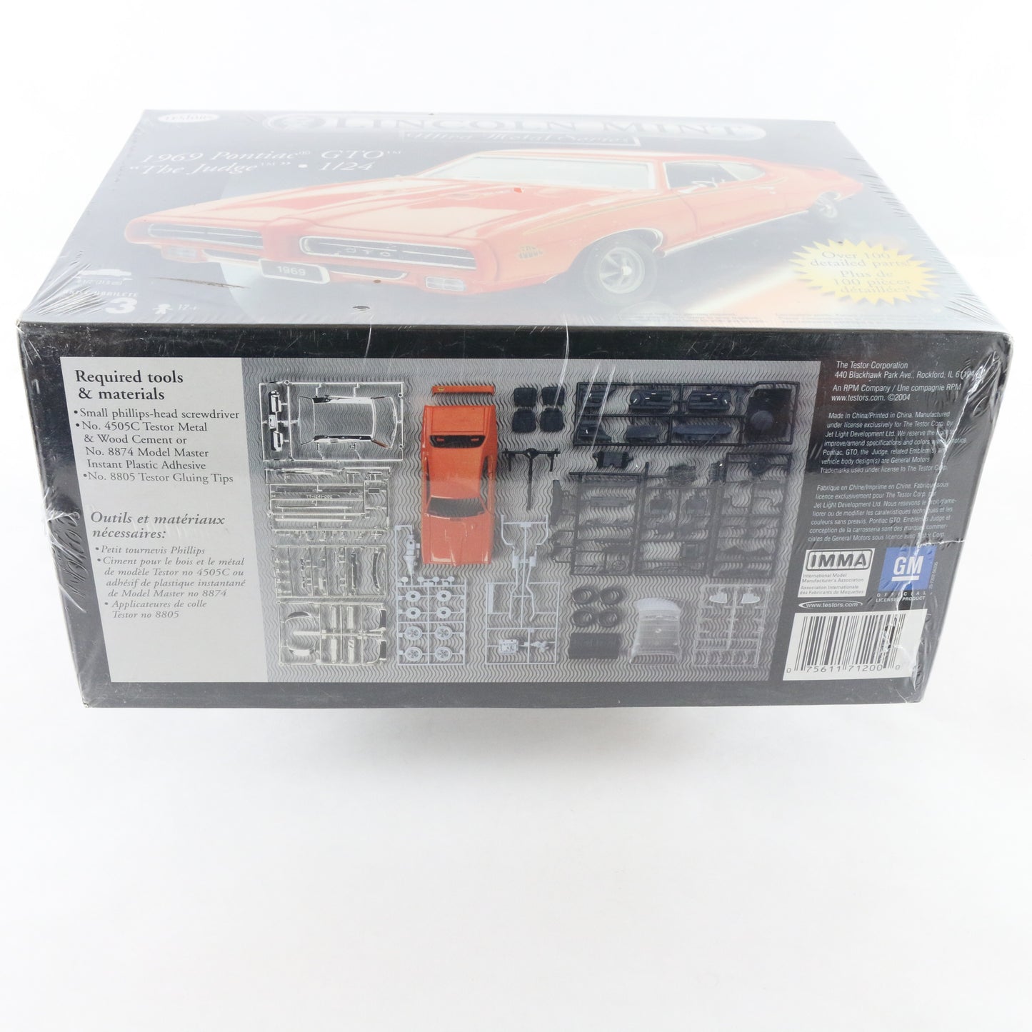 1969 Pontiac GTO The Judge Lincoln Mint Testors 1:24 Metal Model Kit 7120