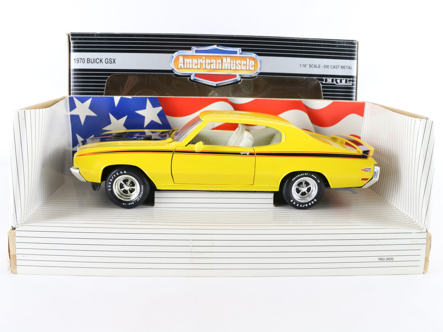 1970 Buick Gsx Yellow Black American Muscle ERTL 1:18 Diecast Model Car 7603