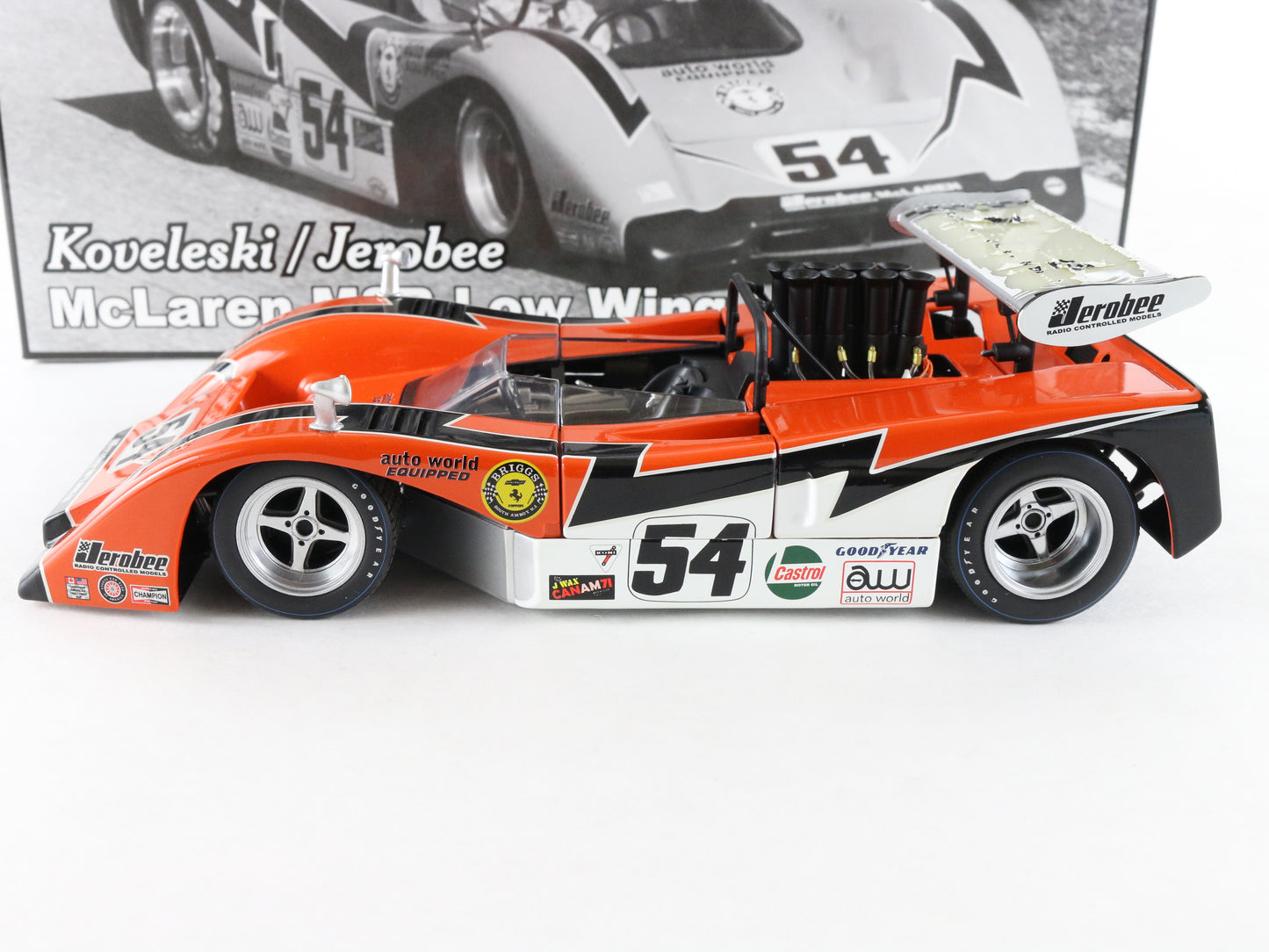 1969 Mclaren M8B Low Wing #54 Koveleski Jerobee Orange GMP 1:18 Model Car 12029